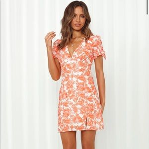 NWT Hello Molly Camera Focus Dress Orange XS